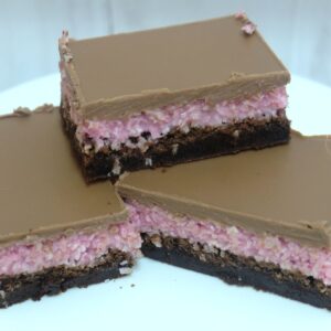 Raspberry Ruffle Brownies